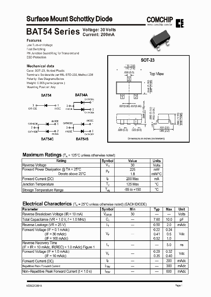 BAT54_433967.PDF Datasheet