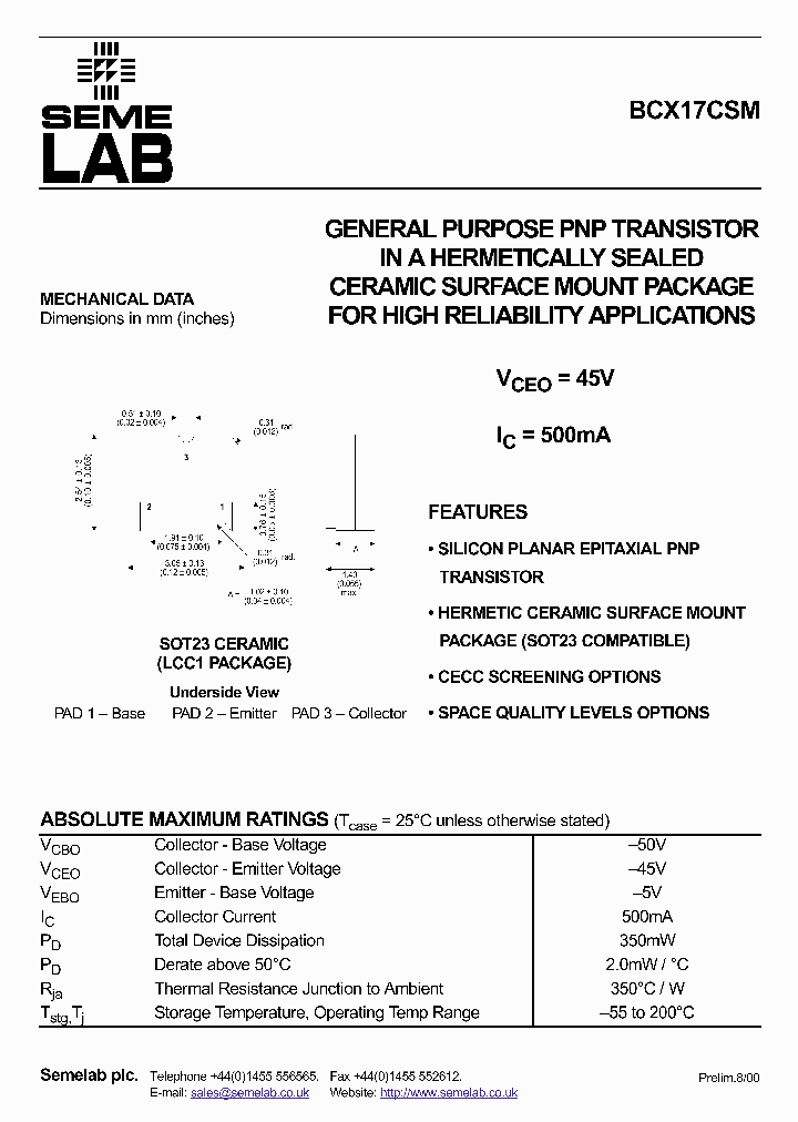 BCX17CSM_560684.PDF Datasheet