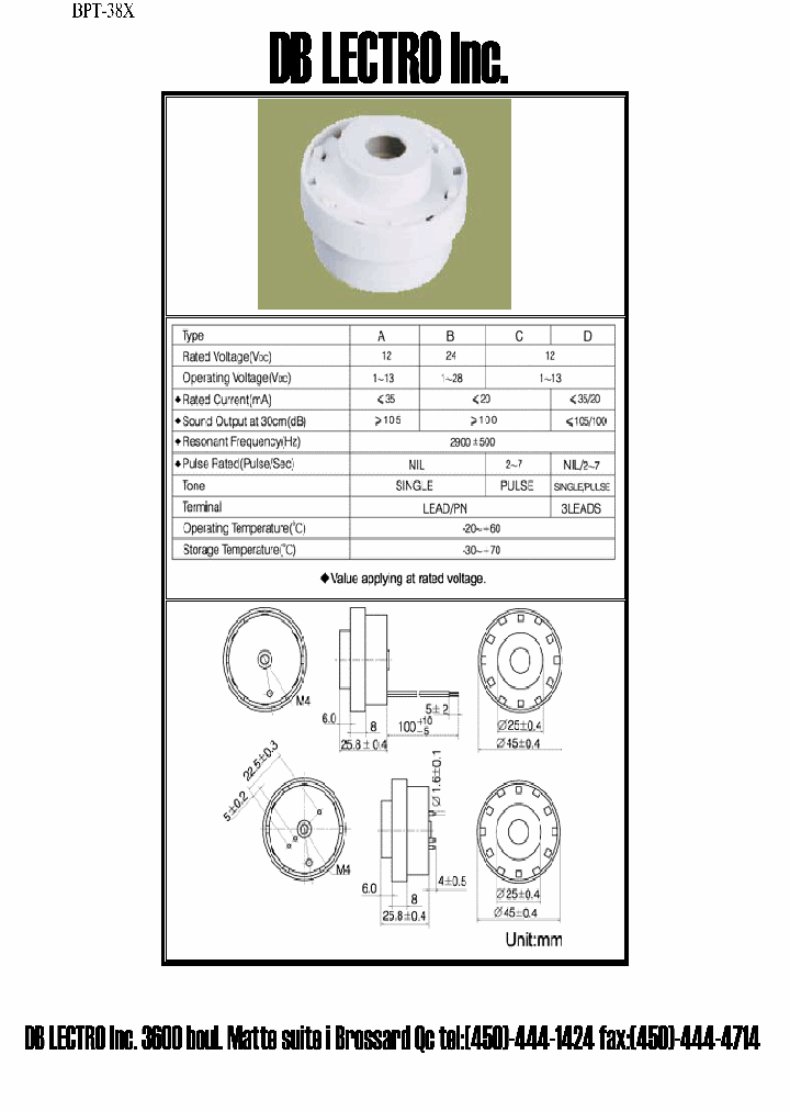 BPT-38X_622744.PDF Datasheet