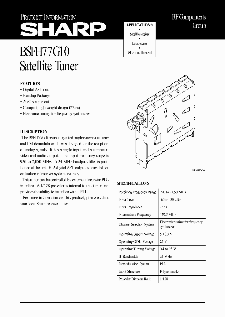 BSFH77G10_663230.PDF Datasheet