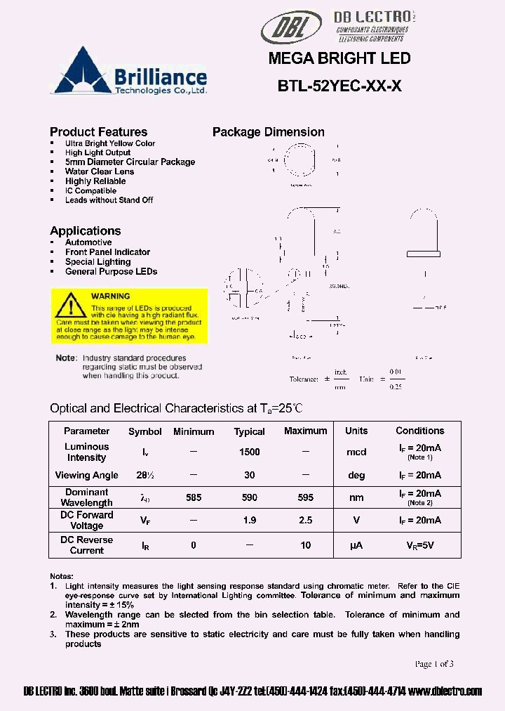 BTL-52YEC-Y2-O_624826.PDF Datasheet