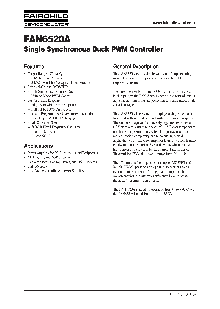 FAN6520A_604804.PDF Datasheet