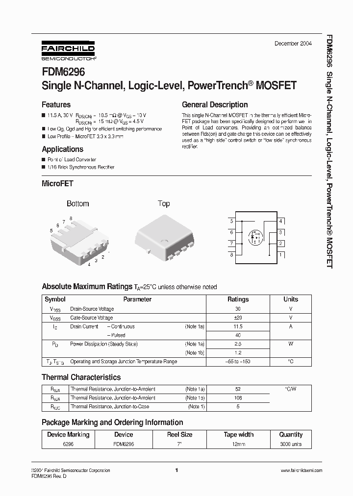FDM6296_708964.PDF Datasheet