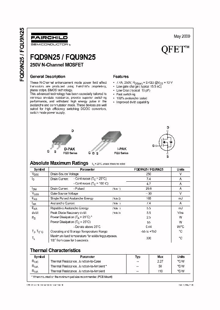 FQU9N25_772624.PDF Datasheet