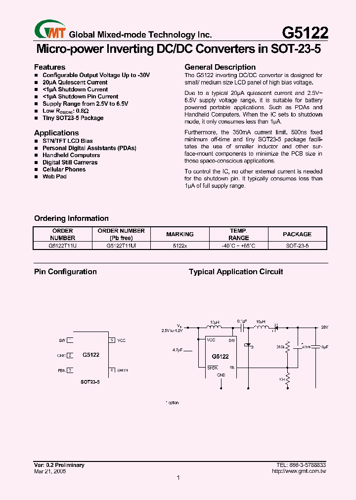 G5122_627551.PDF Datasheet