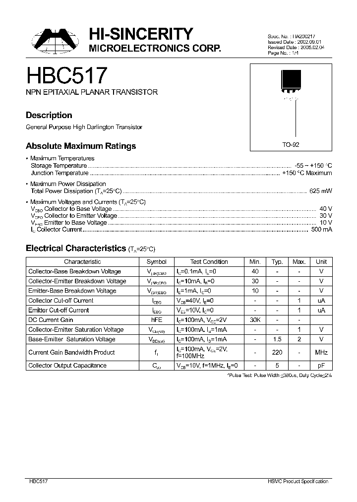 HBC517_618592.PDF Datasheet