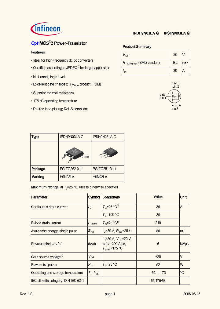 IPDH9N03LAG_657854.PDF Datasheet