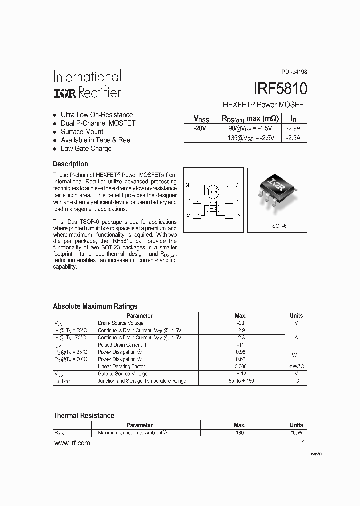 IRF5810_608737.PDF Datasheet