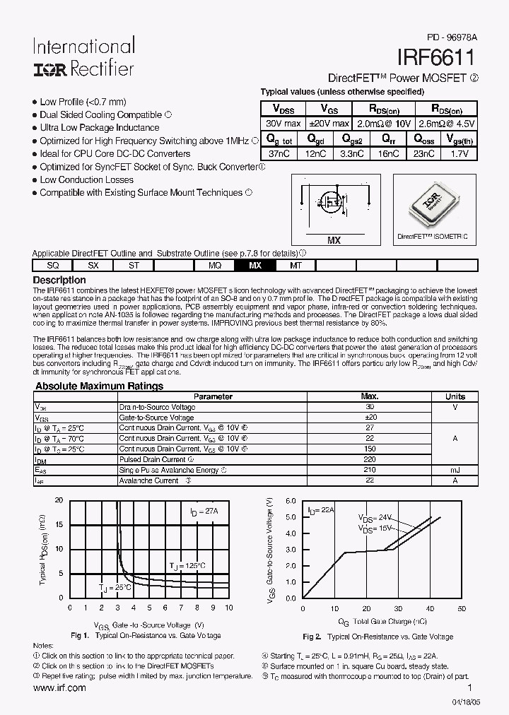 IRF6611_580026.PDF Datasheet