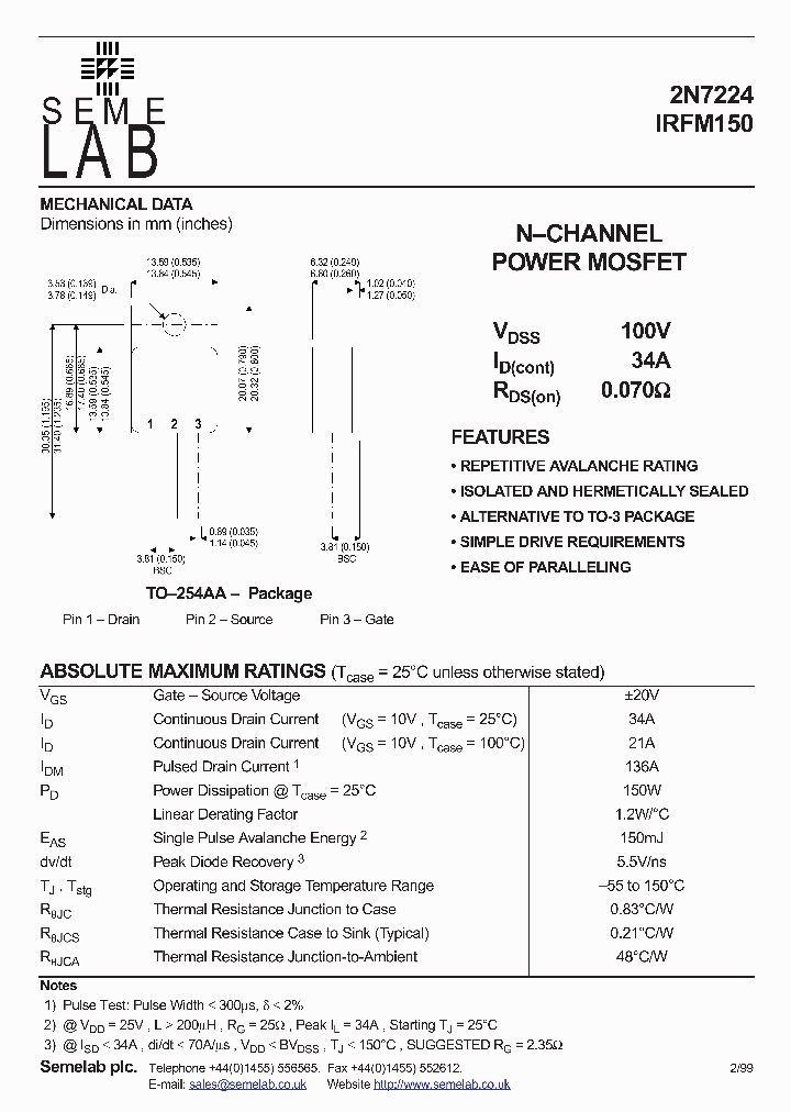 IRFM150_773324.PDF Datasheet