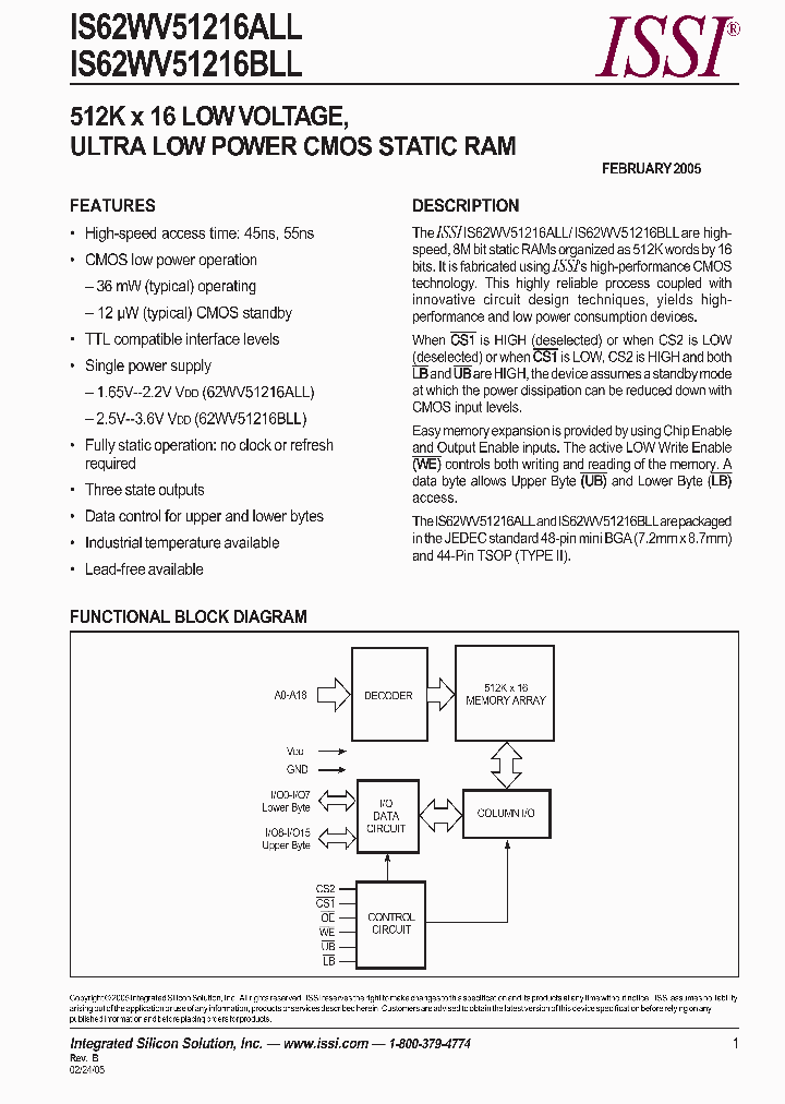 IS62WV51216ALL_583996.PDF Datasheet