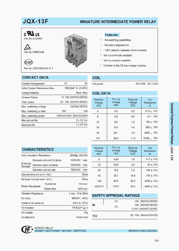 JQX-13F_572011.PDF Datasheet