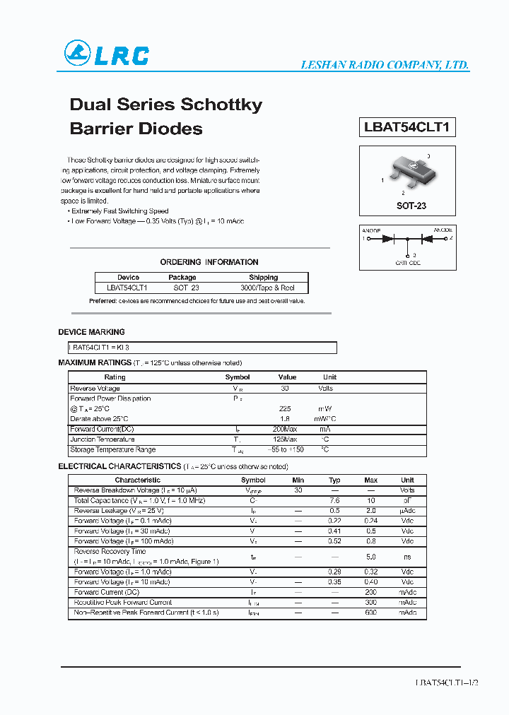 LBAT54C_3543.PDF Datasheet