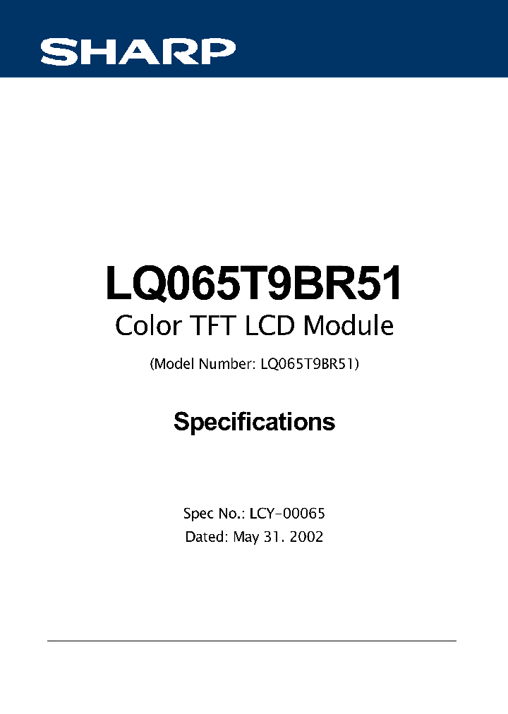 LQ065T9BR51_572366.PDF Datasheet