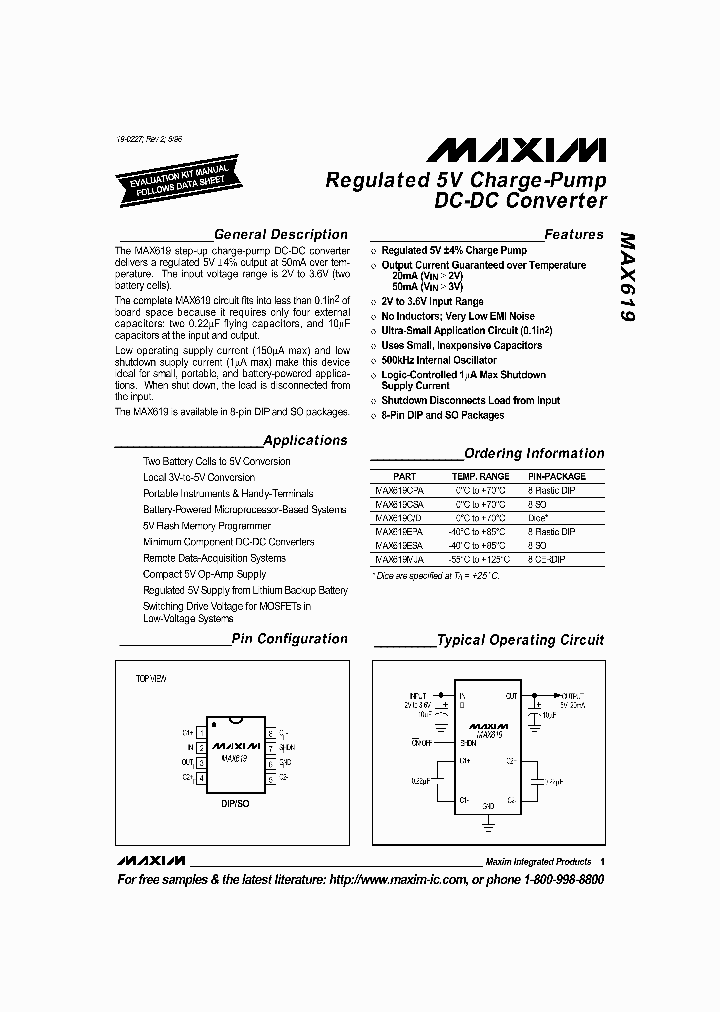 MAX619ESA_404218.PDF Datasheet