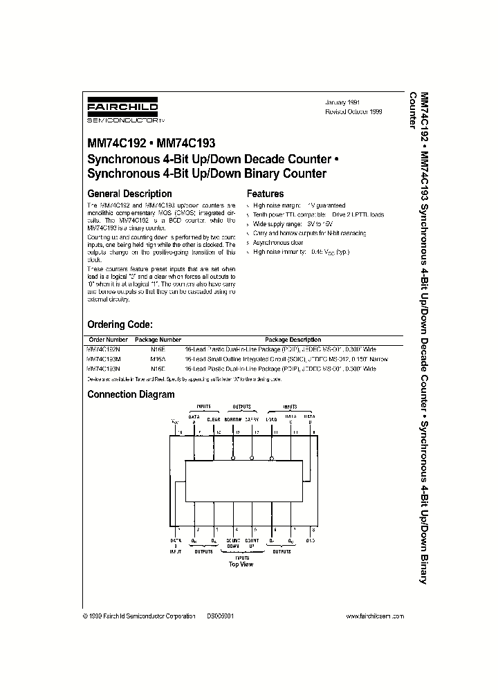 MM74C192_136657.PDF Datasheet