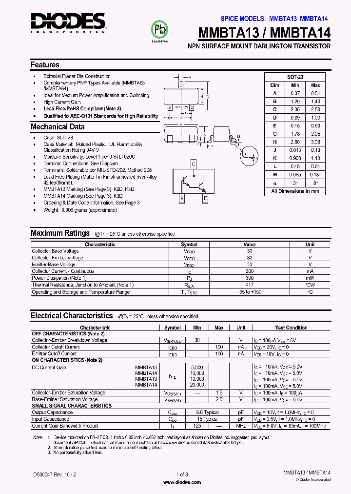 MMBTA13-7-F_586837.PDF Datasheet