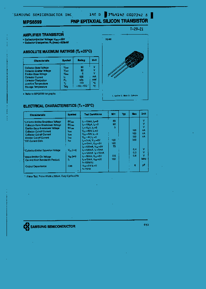 MPS8599_562432.PDF Datasheet