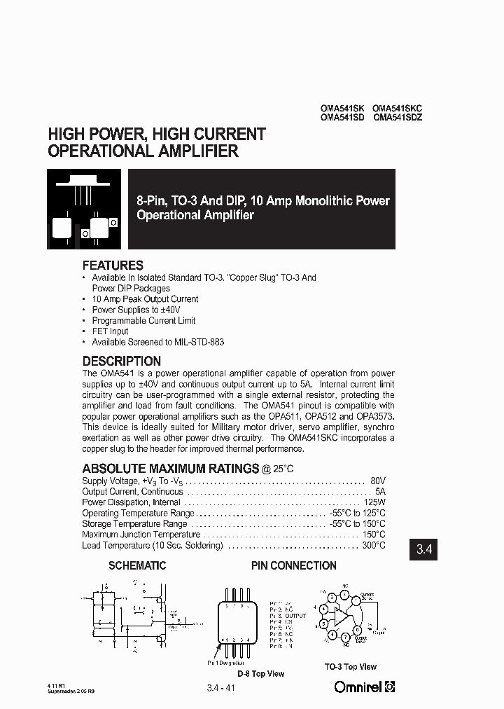 OMA2541SKC_675666.PDF Datasheet