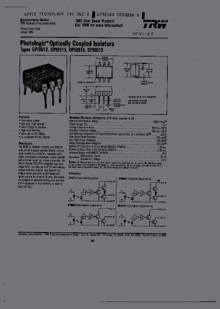 OPI8012_638899.PDF Datasheet