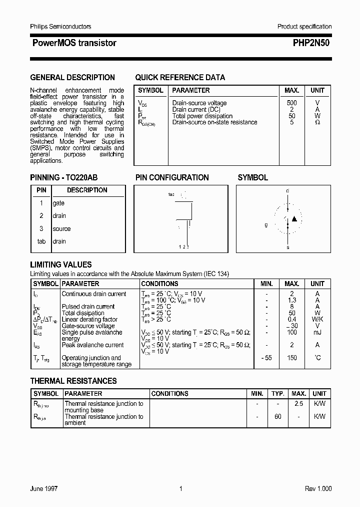 PHP2N50_585853.PDF Datasheet