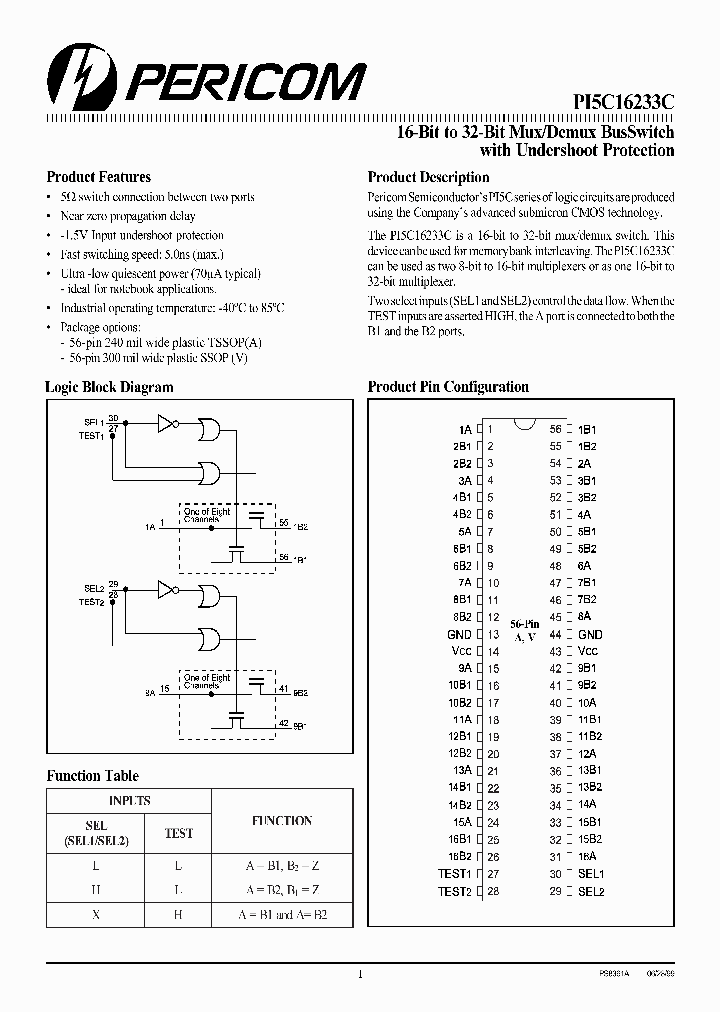 PI5C16233CA_578533.PDF Datasheet