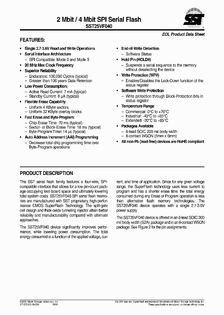SST25VF040_575328.PDF Datasheet