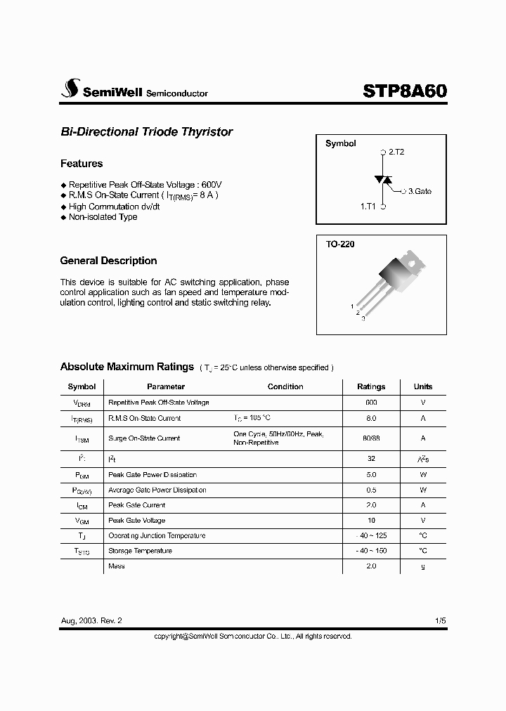 STP8A60_781009.PDF Datasheet