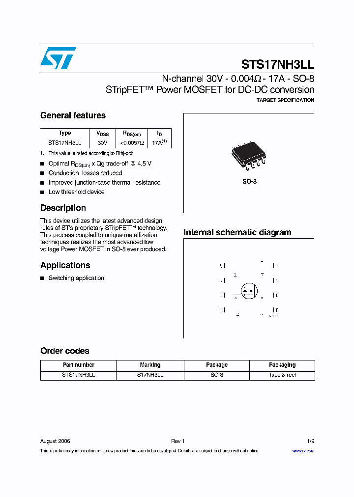 STS17NH3LL_698810.PDF Datasheet