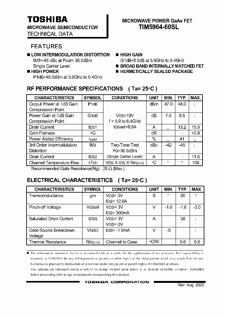 TIM5964-60SL_621857.PDF Datasheet