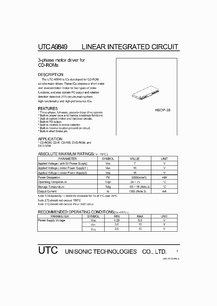 UTCA9849_738769.PDF Datasheet