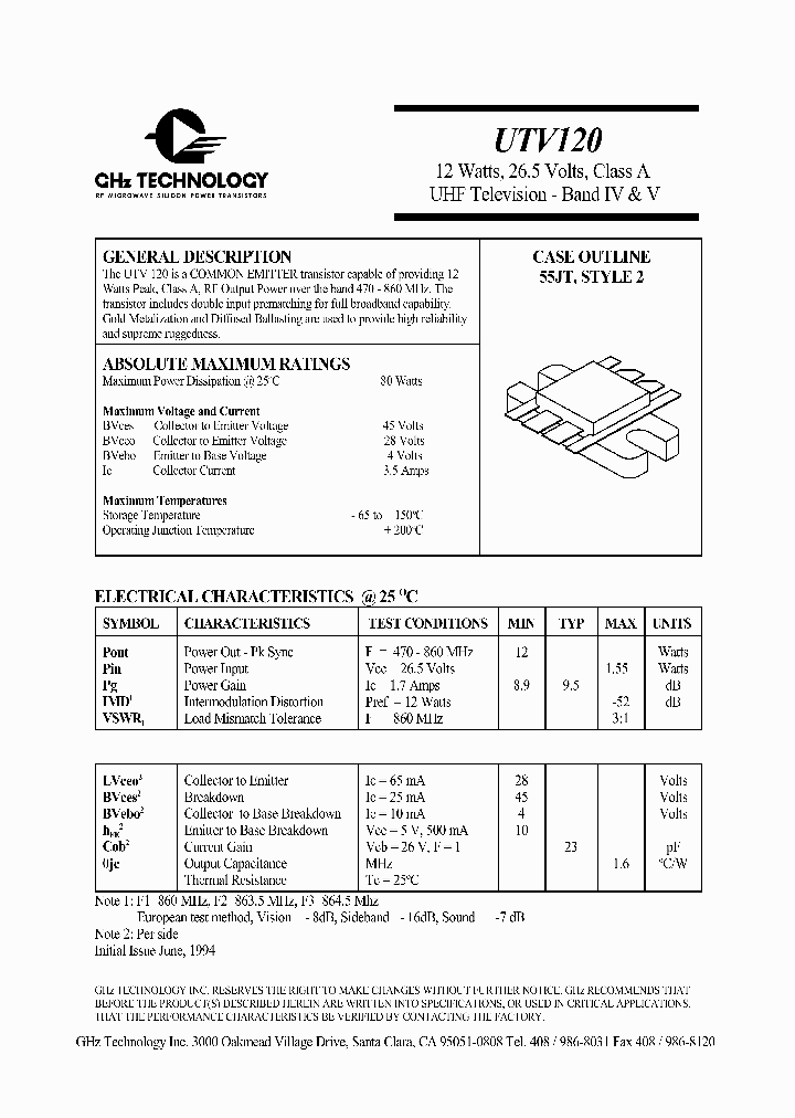 UTV120_649648.PDF Datasheet