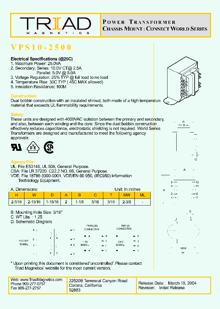 VPS10-2500_715815.PDF Datasheet