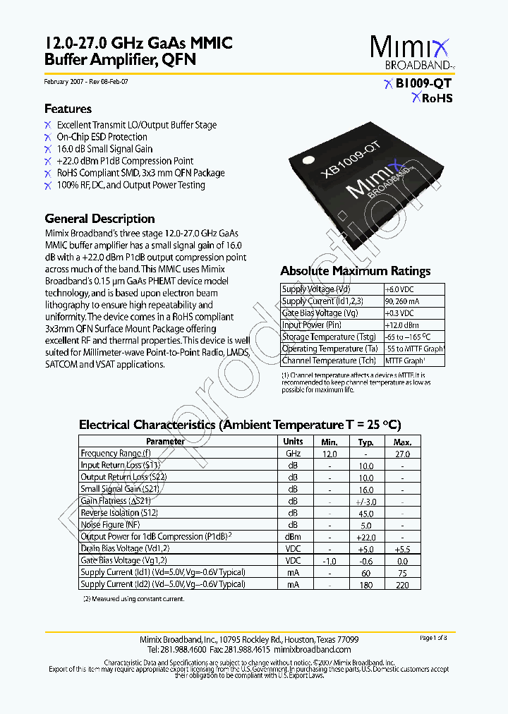 XB1009-QT_718664.PDF Datasheet