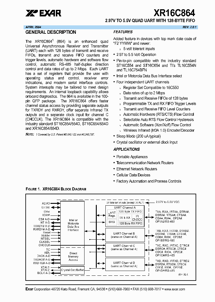 XR16C864_628208.PDF Datasheet