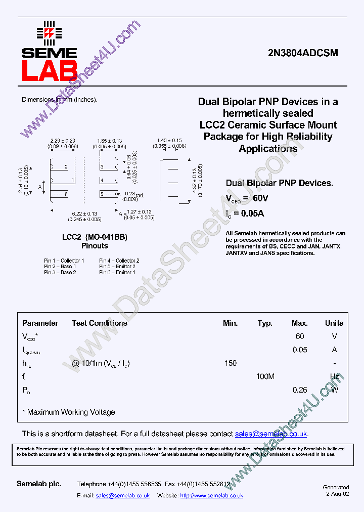 2N3804ADCSM_946968.PDF Datasheet