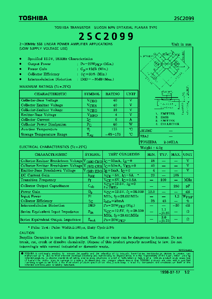 2SC2099_949131.PDF Datasheet