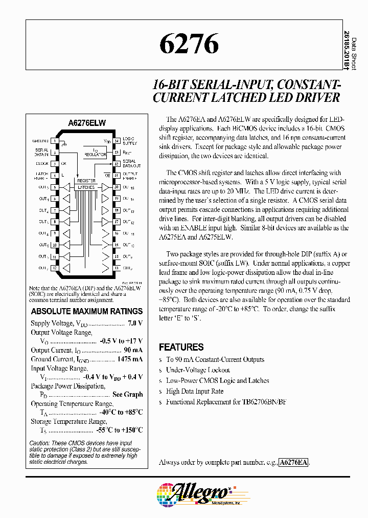 A6276SA_889275.PDF Datasheet