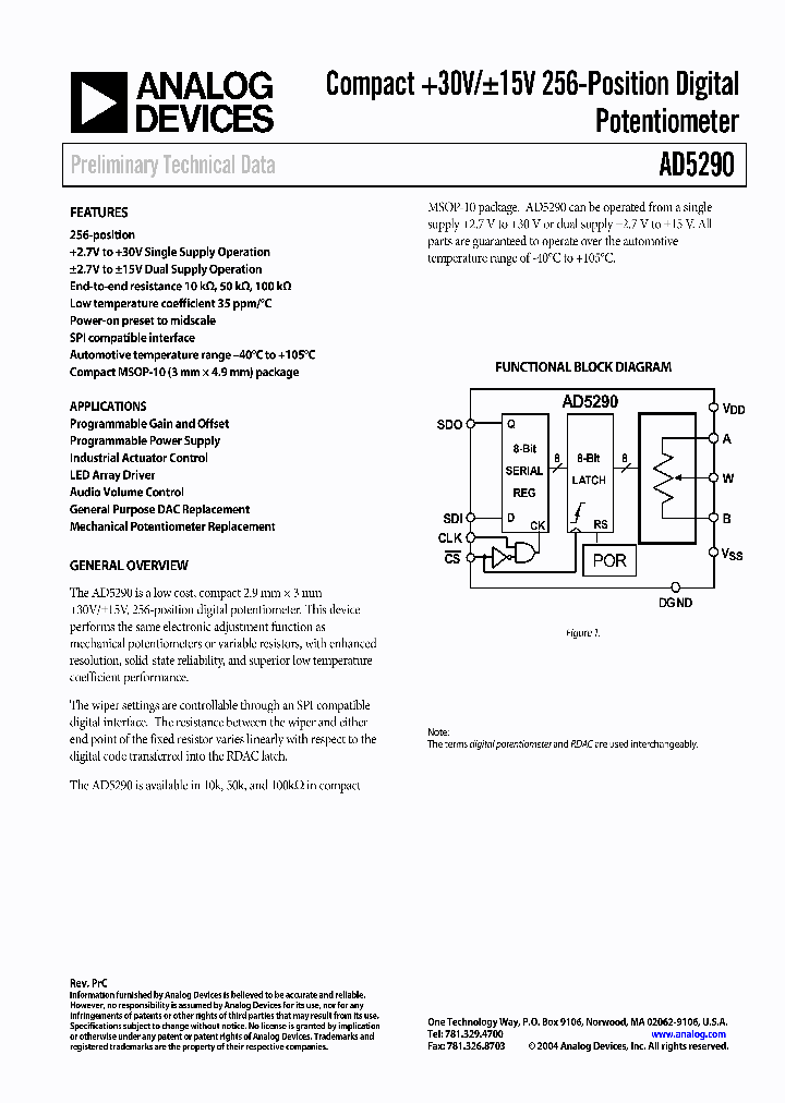 AD5290YRMZ100_1026251.PDF Datasheet