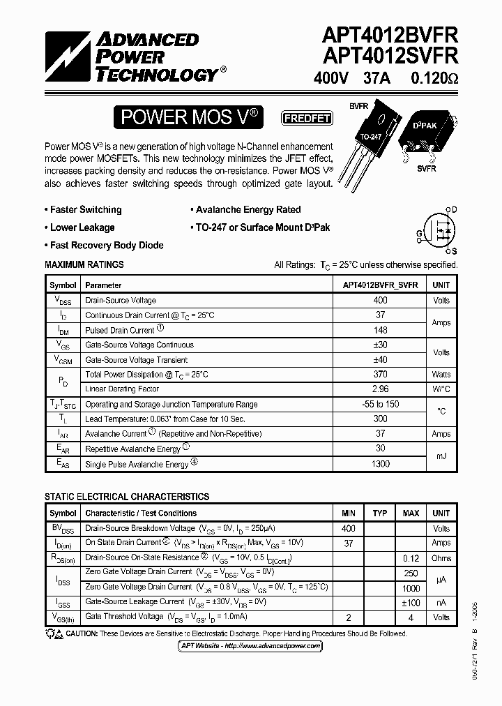 APT4012BVFR_1020457.PDF Datasheet