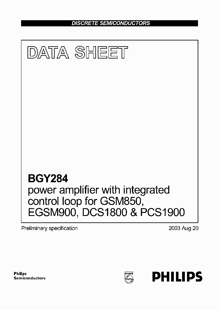 BGY284_1012558.PDF Datasheet
