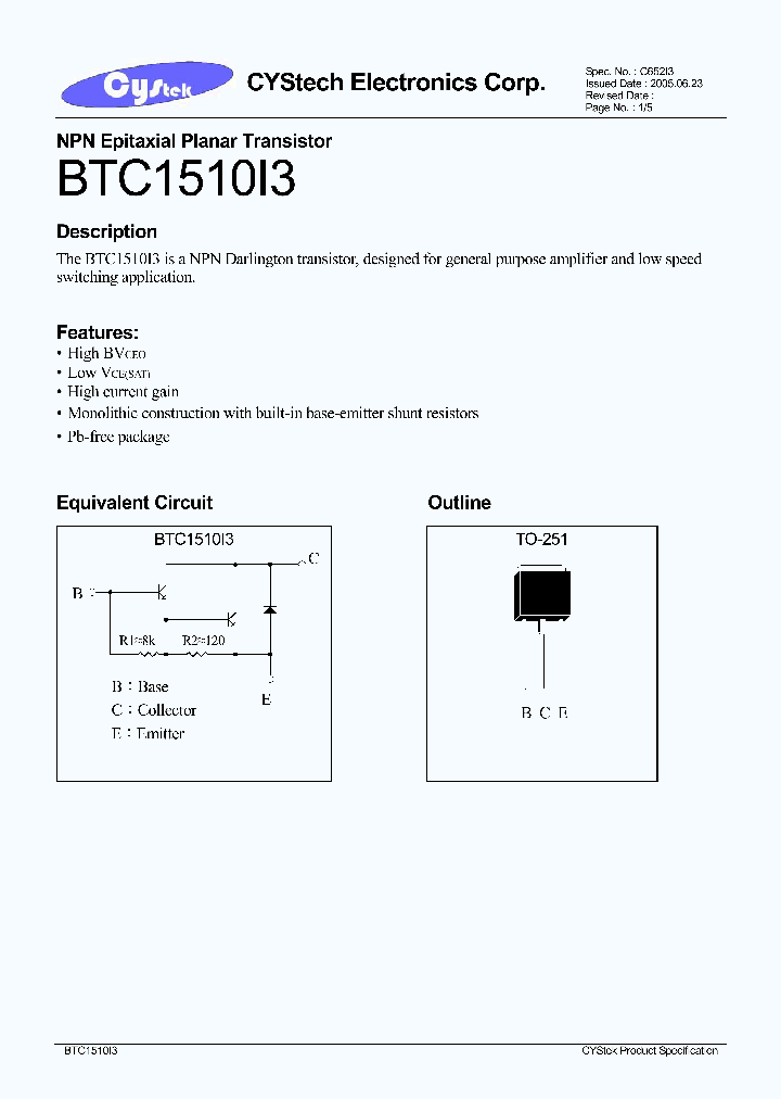 BTC1510I3_939089.PDF Datasheet