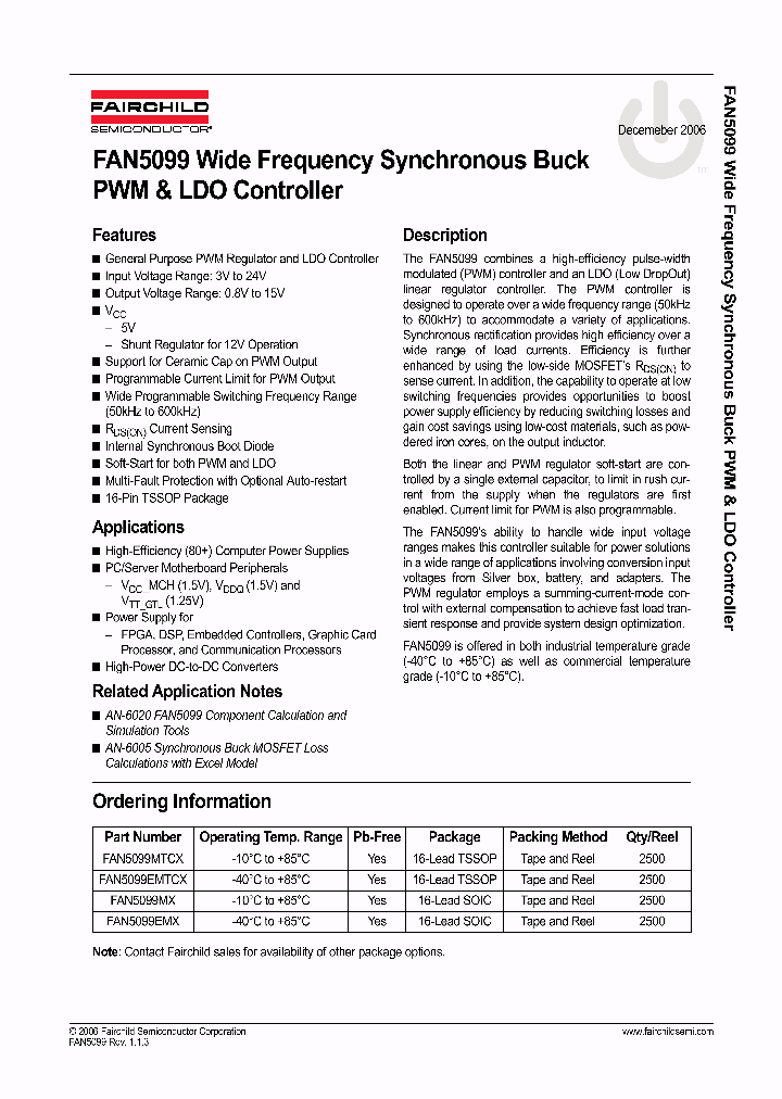 FAN5099_738110.PDF Datasheet