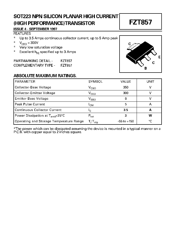 FZT857_811526.PDF Datasheet