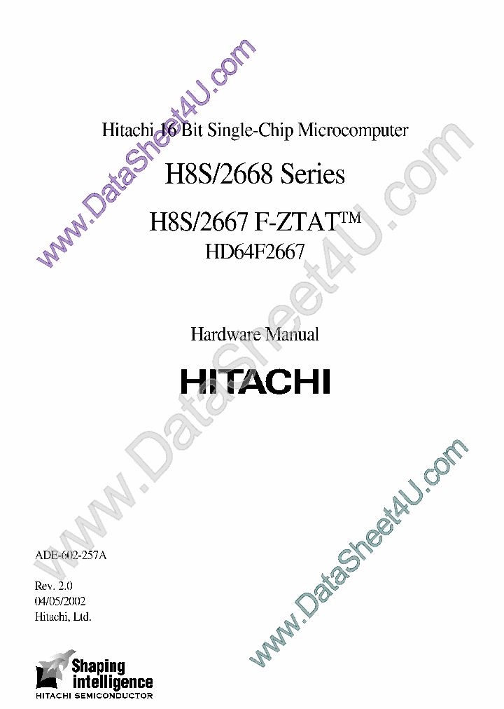 HD64F2667_950140.PDF Datasheet