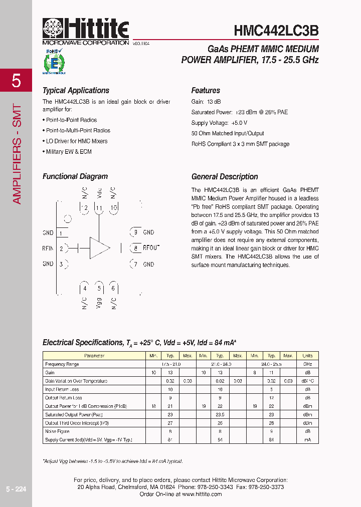 HMC442LC3B_618545.PDF Datasheet