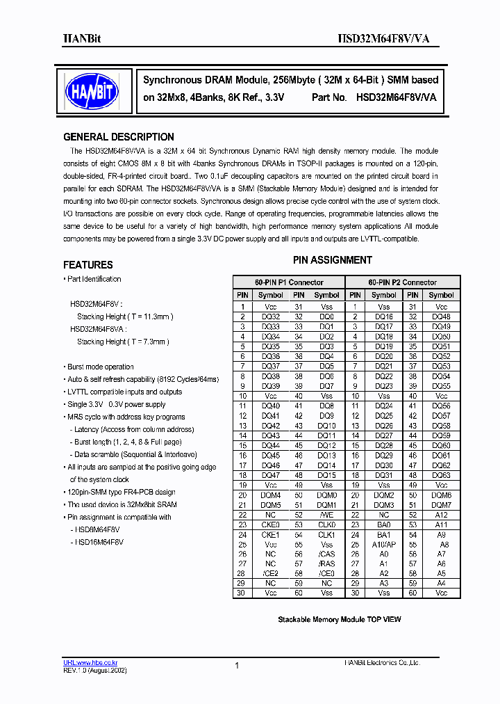 HSD32M64F8V-F10_622421.PDF Datasheet