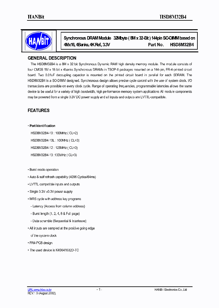 HSD8M32B4-10_632874.PDF Datasheet