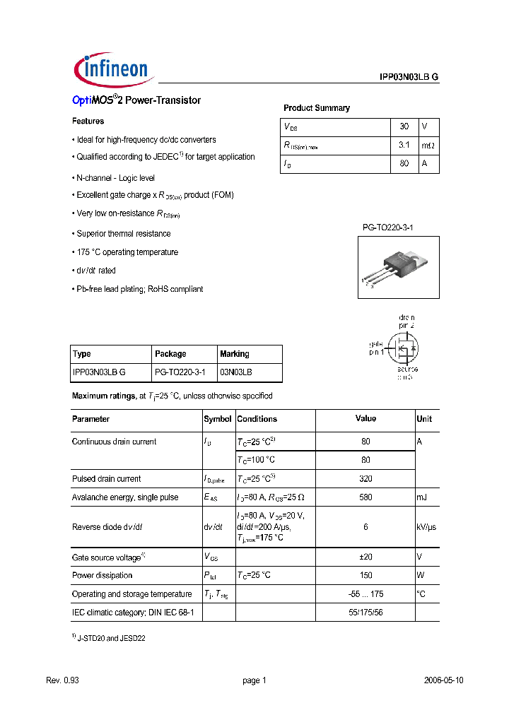 IPP03N03LB_657915.PDF Datasheet