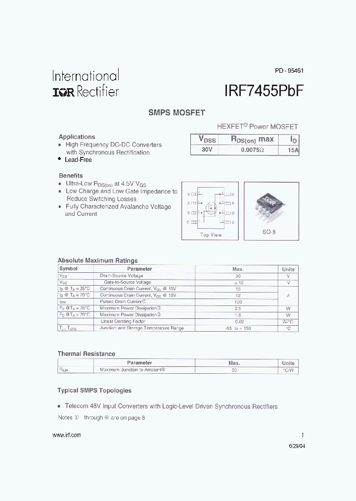 IRF7455PBF_709465.PDF Datasheet